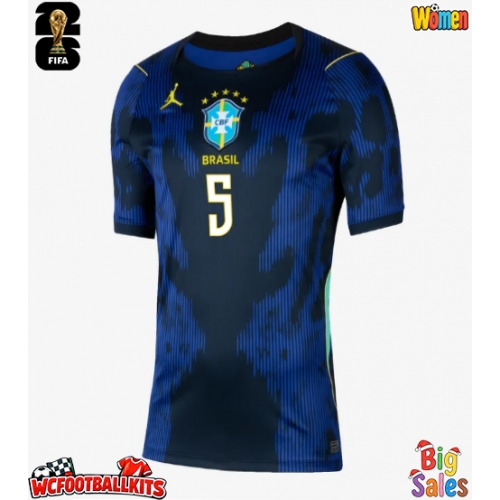 Brazil Casemiro #5 Replica Away Stadium Shirt for Women World Cup 2026 Short Sleeve